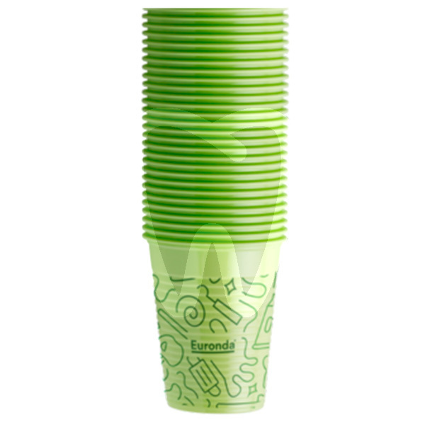 Vasos de plástico graffiti monoart desechables euronda monoart