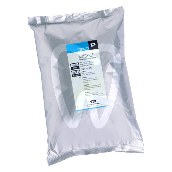 Yeso kimberlit dorado extraduro eco pack tipo iv/4 12kg impresión y prótesis protechno