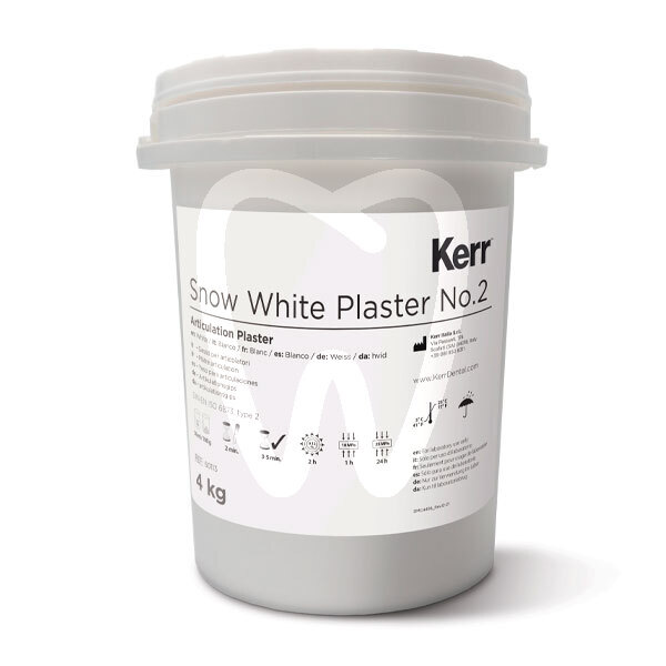 Yeso snow white plaster extrablanco tipo ii/2 - 4 kg impresión y prótesis kerr