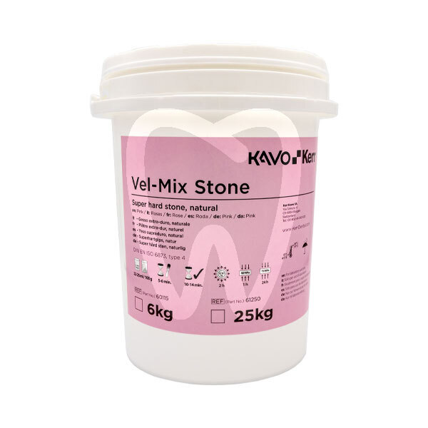 Yeso vel-mix stone rosa tipo iv/4 - 6kg impresión y prótesis kerr